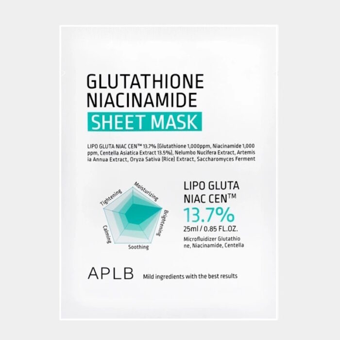 APLB Glutathione Niacinamide Sheet Mask - Κορεάτικα Καλλυντικά