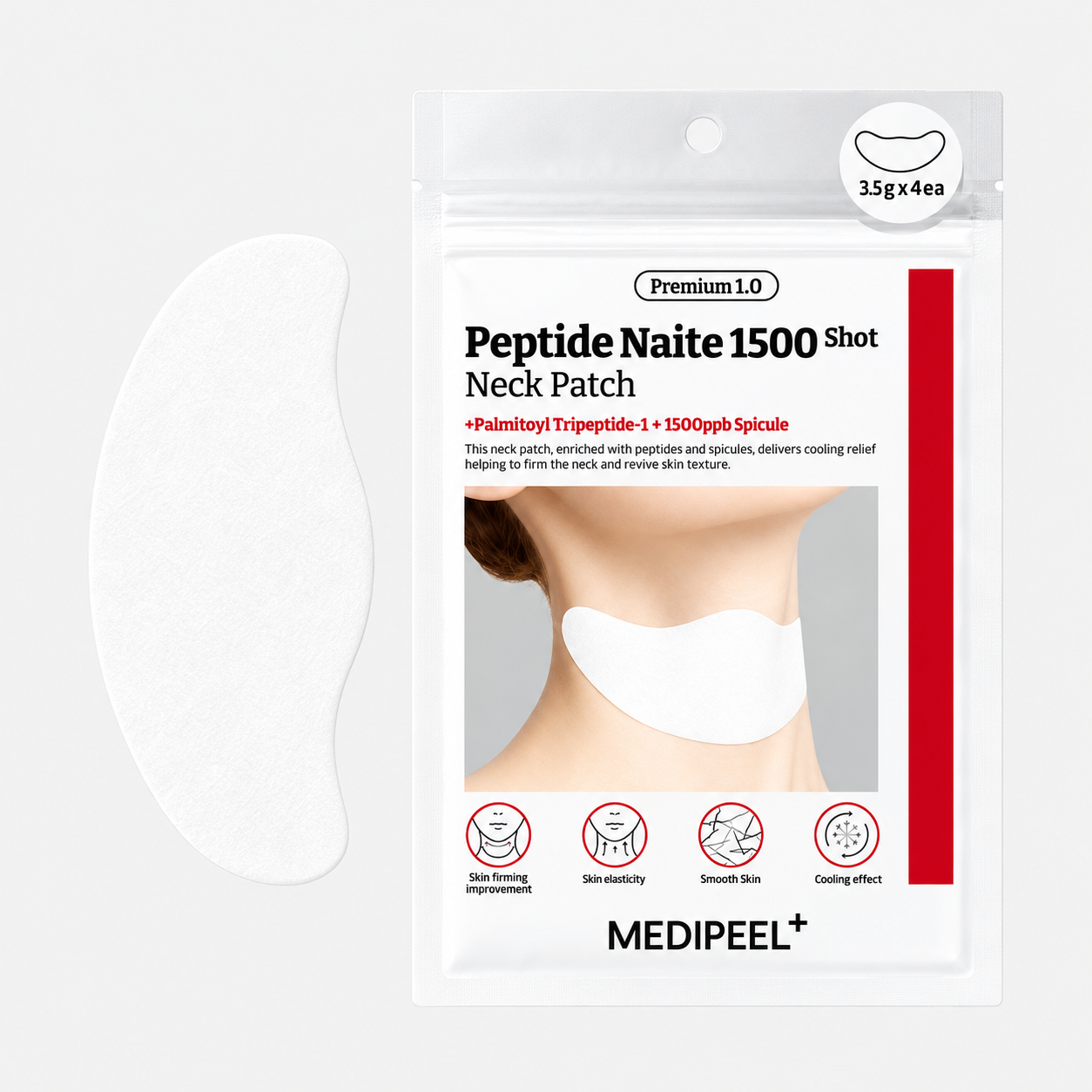 peptide-naite-1500-neck-patch-medi-peel-kskin Premium Peptide Naite 1500 Shot Neck Patch 1.0 3.5g x 4 - Medi-Peel - Image 1